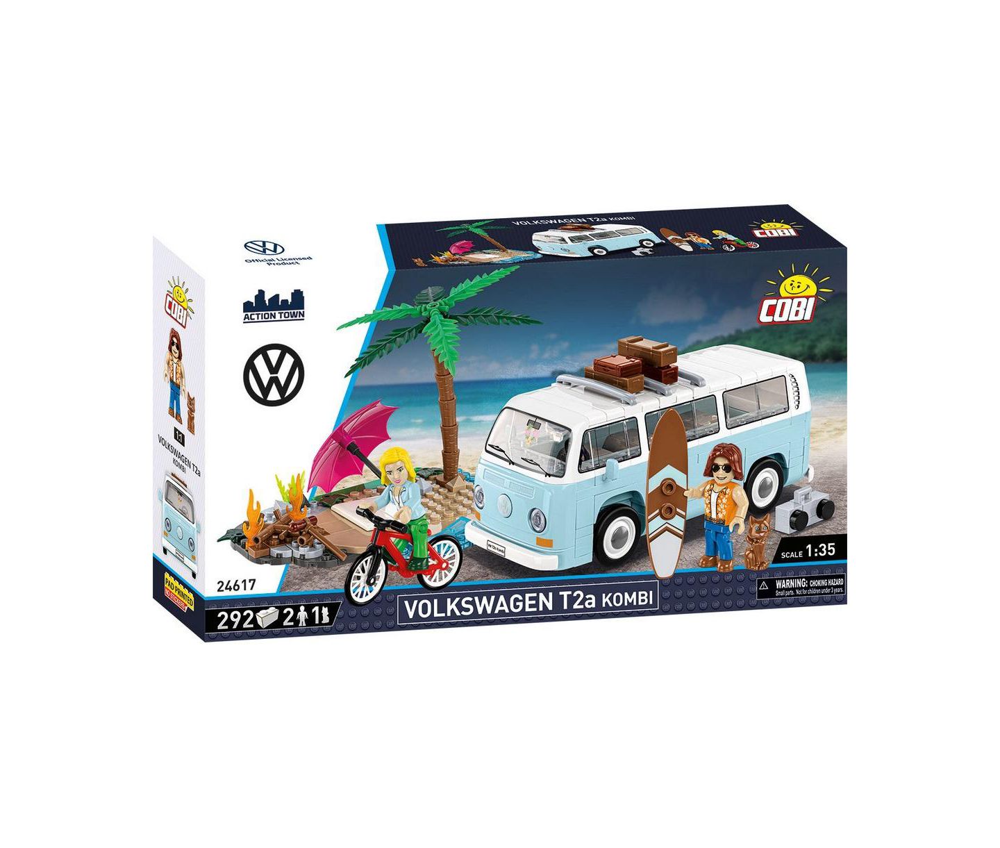 Детский конструктор COBI Volkswagen Action Town T2a Kombi 292-Piece Building Set, Ages 8+ — фото 1