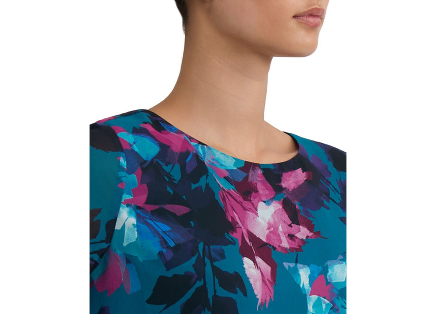 Women's Crewneck Ruffle-Sleeve Blouse
