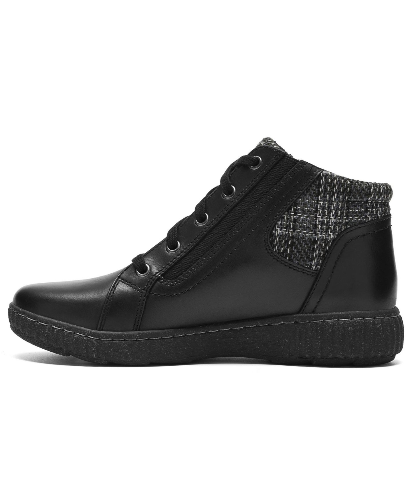 Женские ботинки Clarks Caroline Fiana Round Toe Booties, цвет: Чёрный кожаный — фото 6