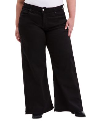 Plus Size Mid Rise 318 Shaping Wide-Leg Jeans