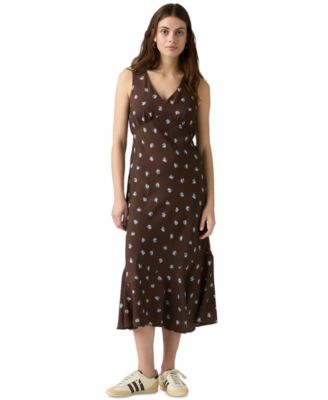 Premium Women's Brita V-Neck Sleeveless Slip Dress