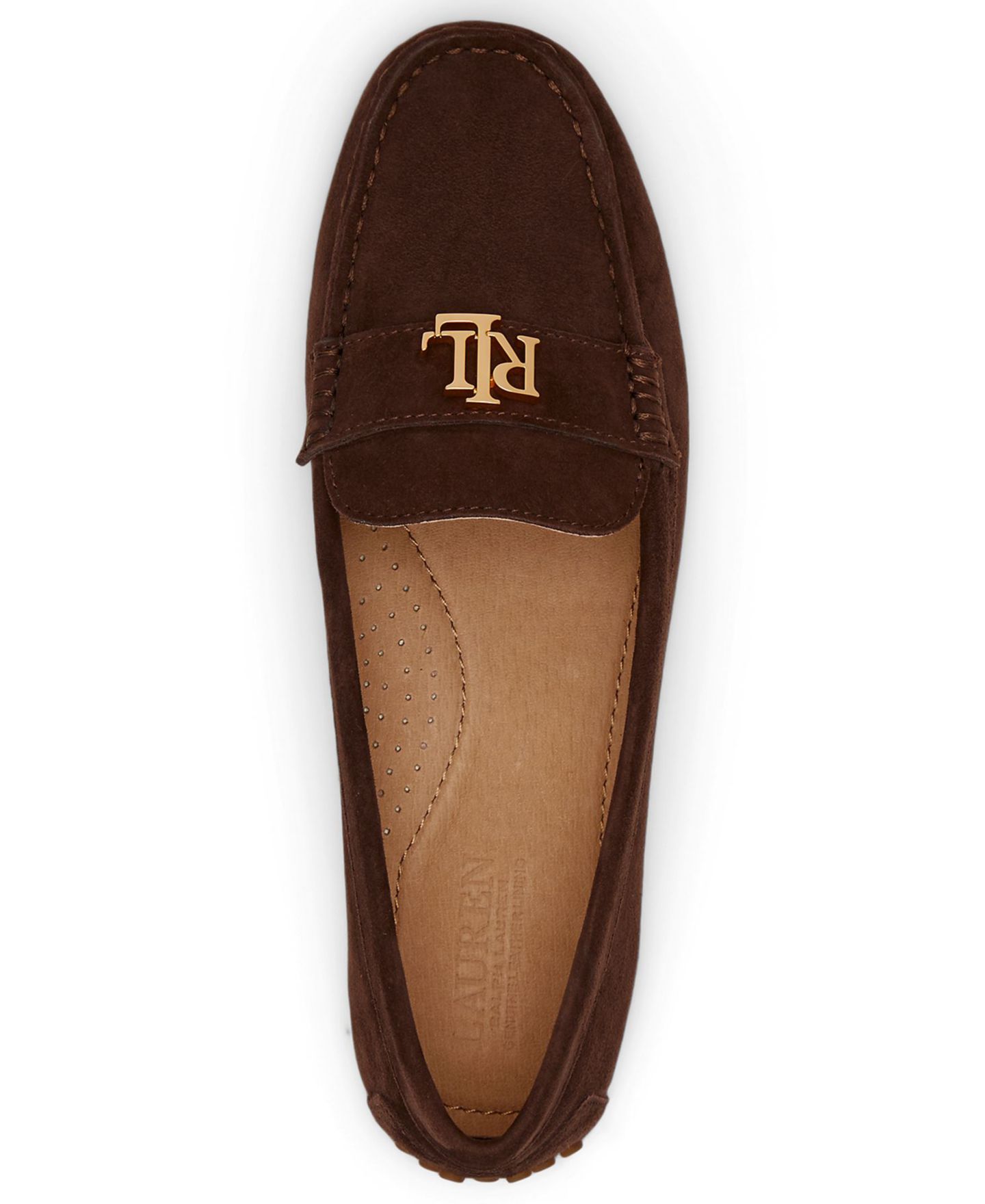 Женские туфли Lauren Ralph Lauren Barnsbury Round Toe, цвет: Лимонный сорбет кожаный — фото 11
