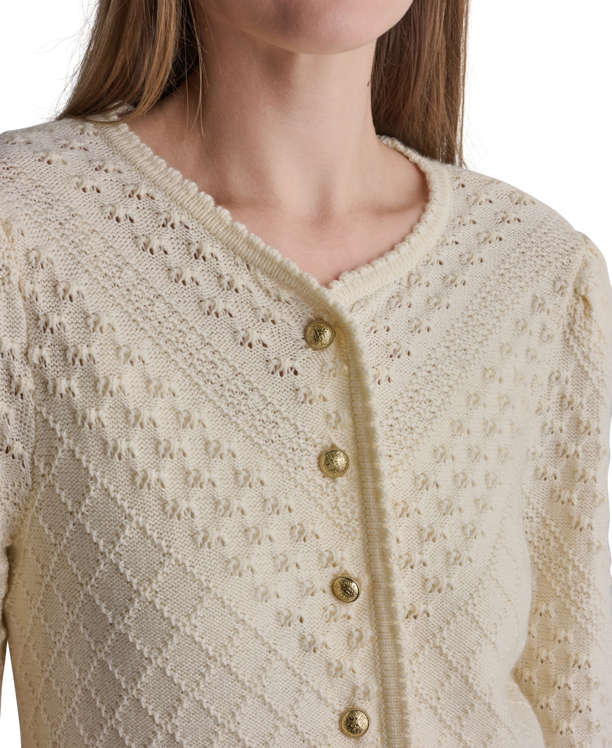 Bcbg Women's Fitted Textured Long-Sleeve Cardigan