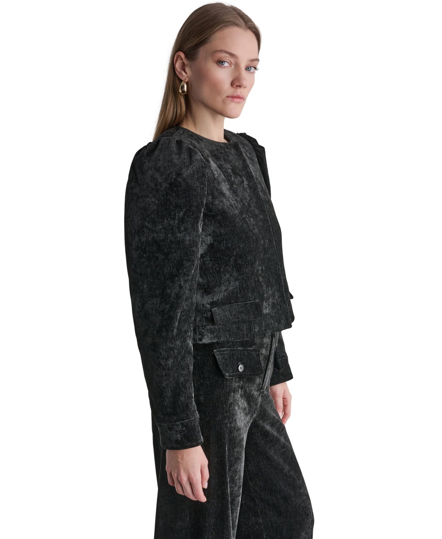 Women's Velvet Cropped Jacket