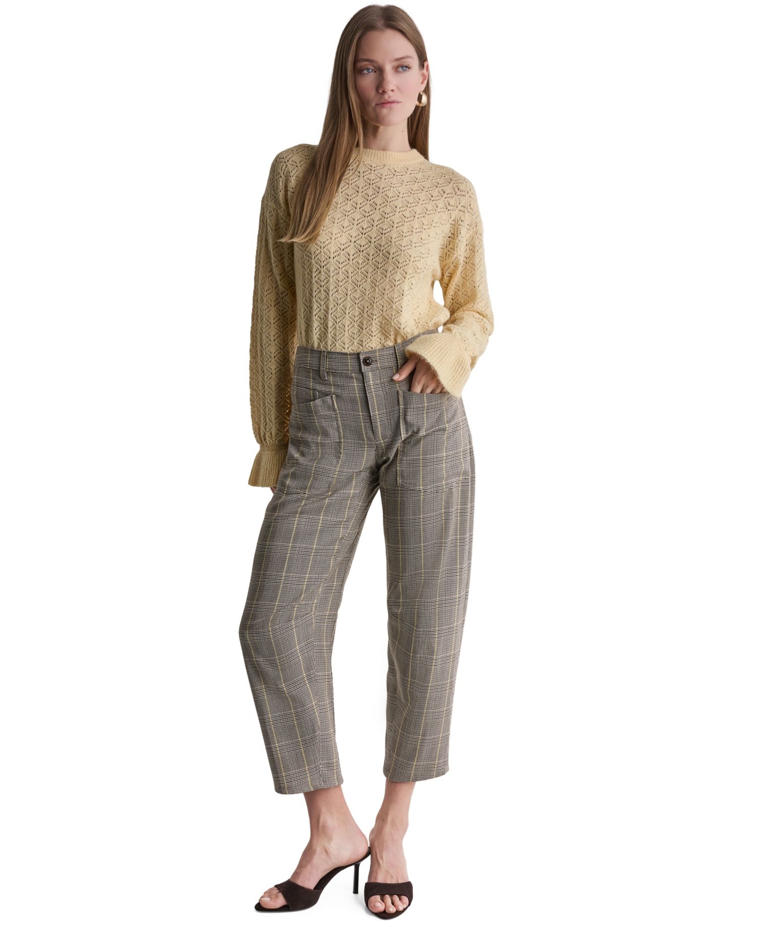 Women's Plaid Barrel Pants