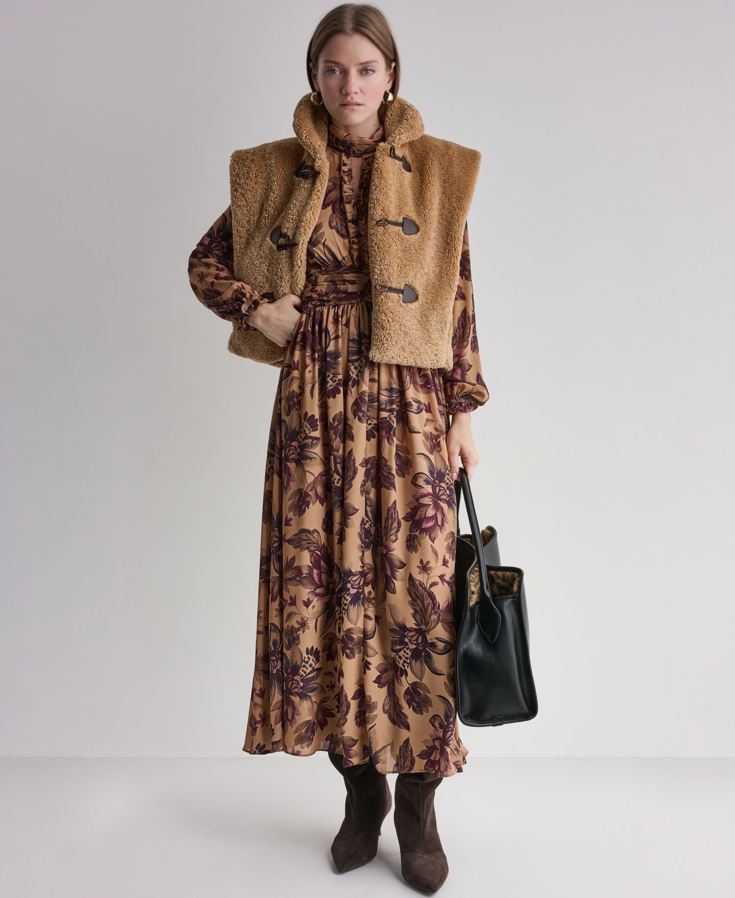 Women's Faux Fur Toggle Vest