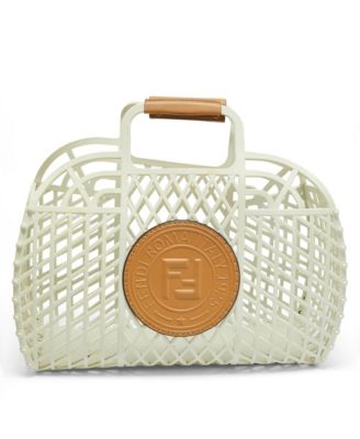 Women's FF Logo Stamp PVC Basket Bag