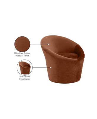 Tristan Cognac Velvet Accent Chair