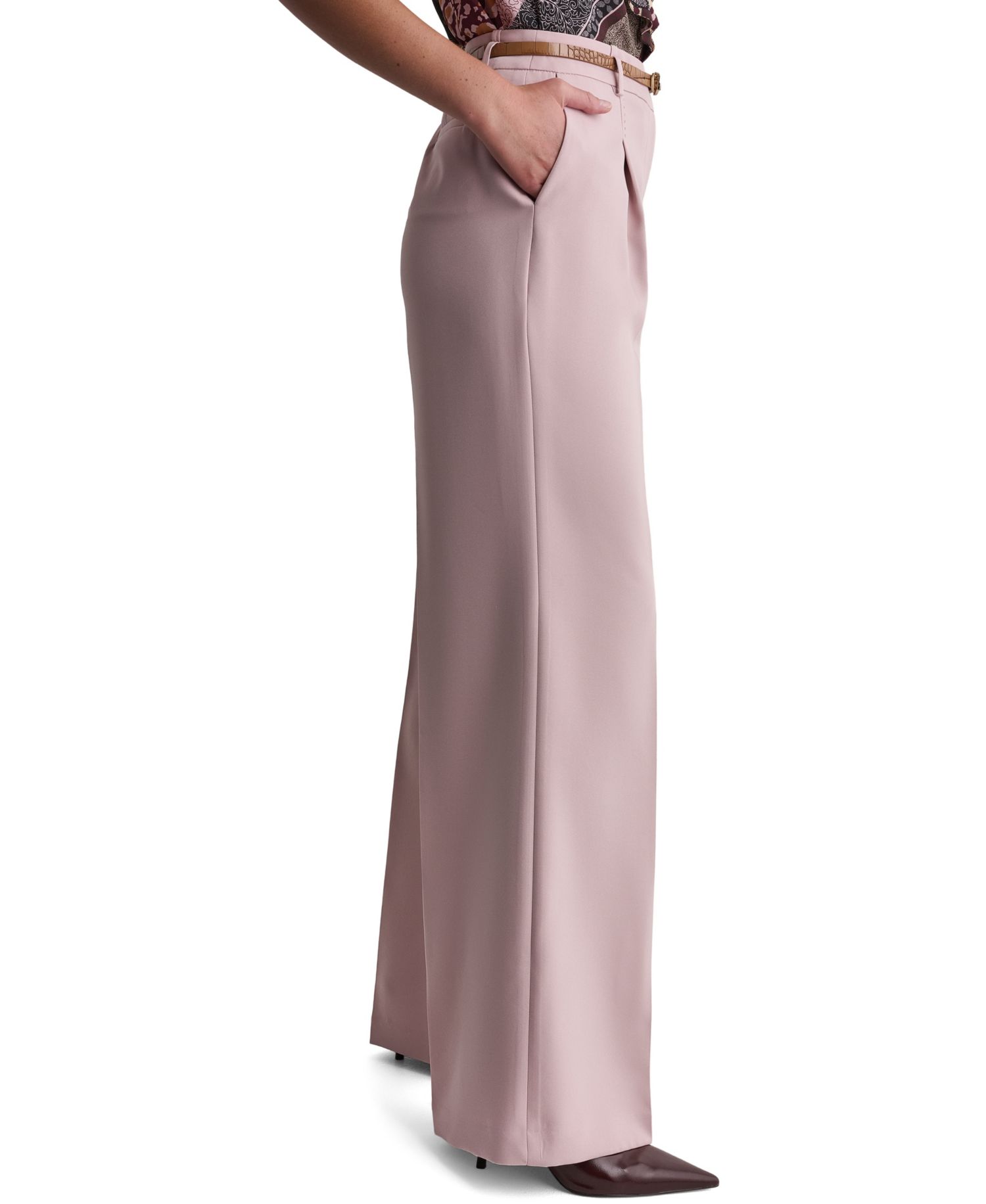 Women's Pleated Wide-Leg Pants