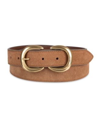 Casual Double Buckle Suede Leather Belt