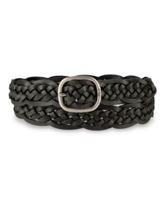 Fully Adjustable Skinny Braided Leather Belt