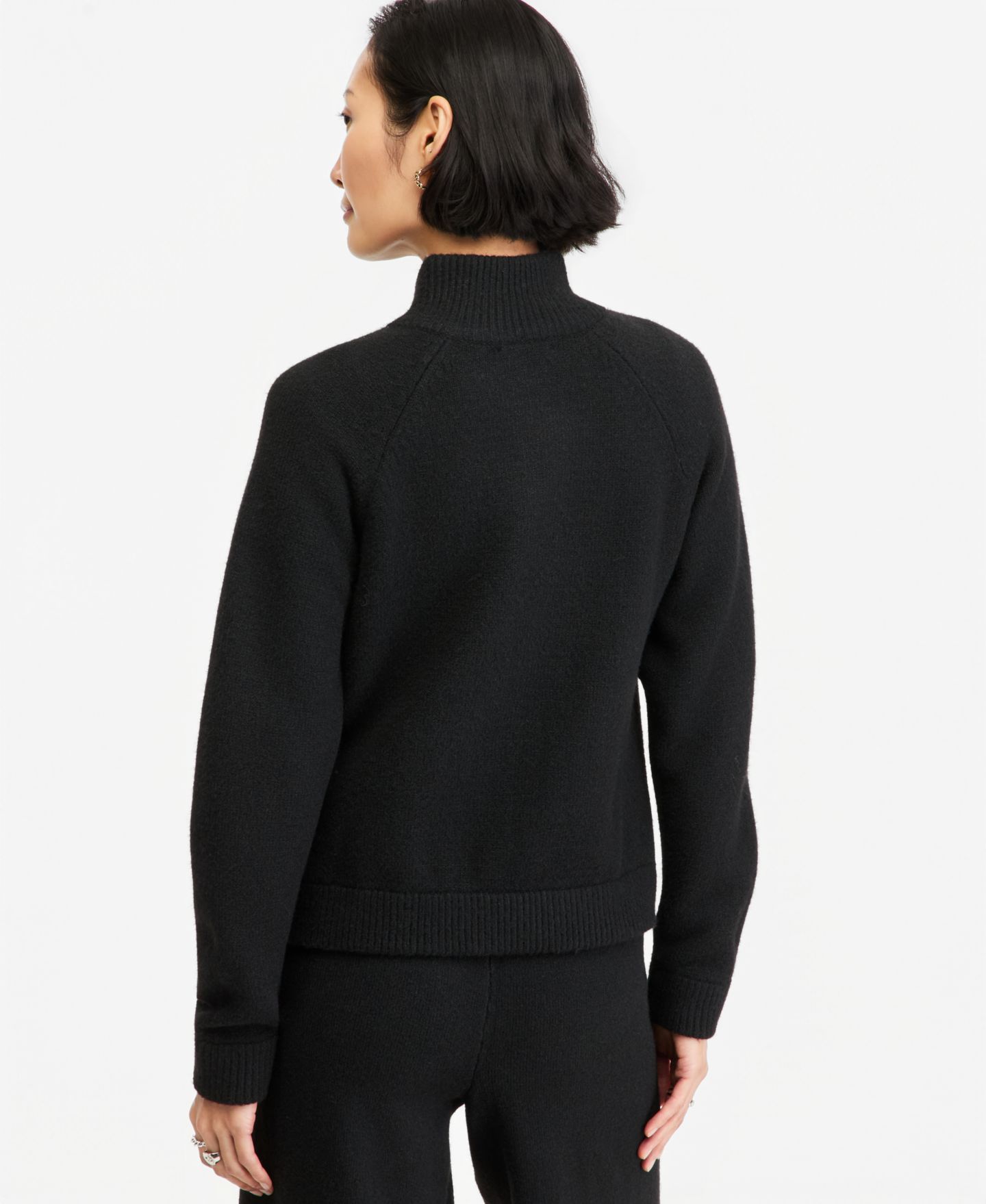 Женская куртка On 34th Mock-Neck Sweater Track Jacket, цвет: Глубокий чёрный — фото 2