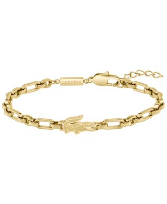 Men's Arthor Gold-Tone Stainless Steel Crocodile Bracelet