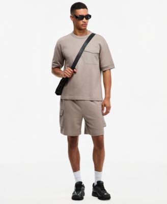 Men's Regular-Fit Printed 7" French Terry Cargo Shorts