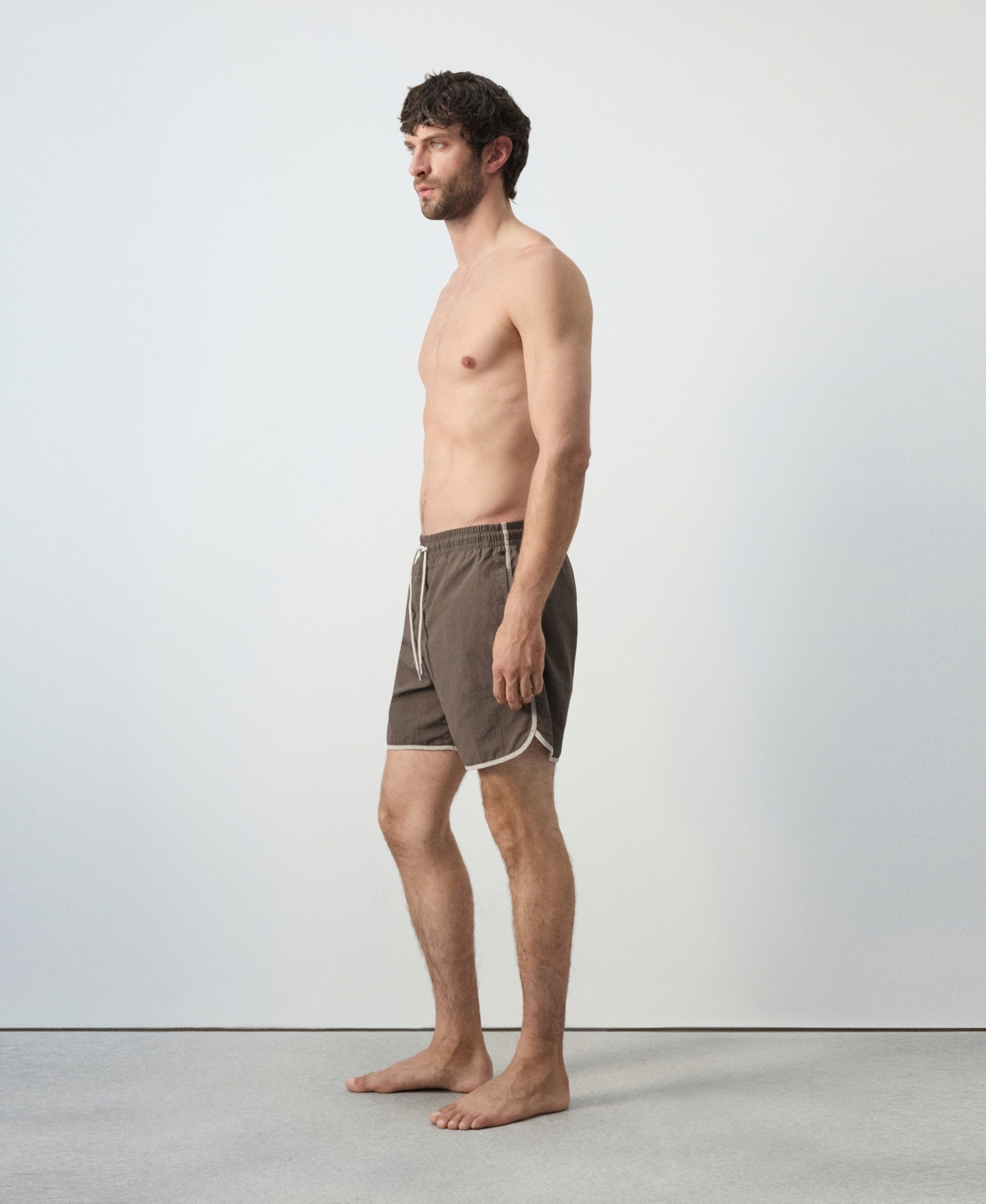 Mango Men's Basic Drawstring Straight-Fit Swim Trunks, 6.1" Inseam