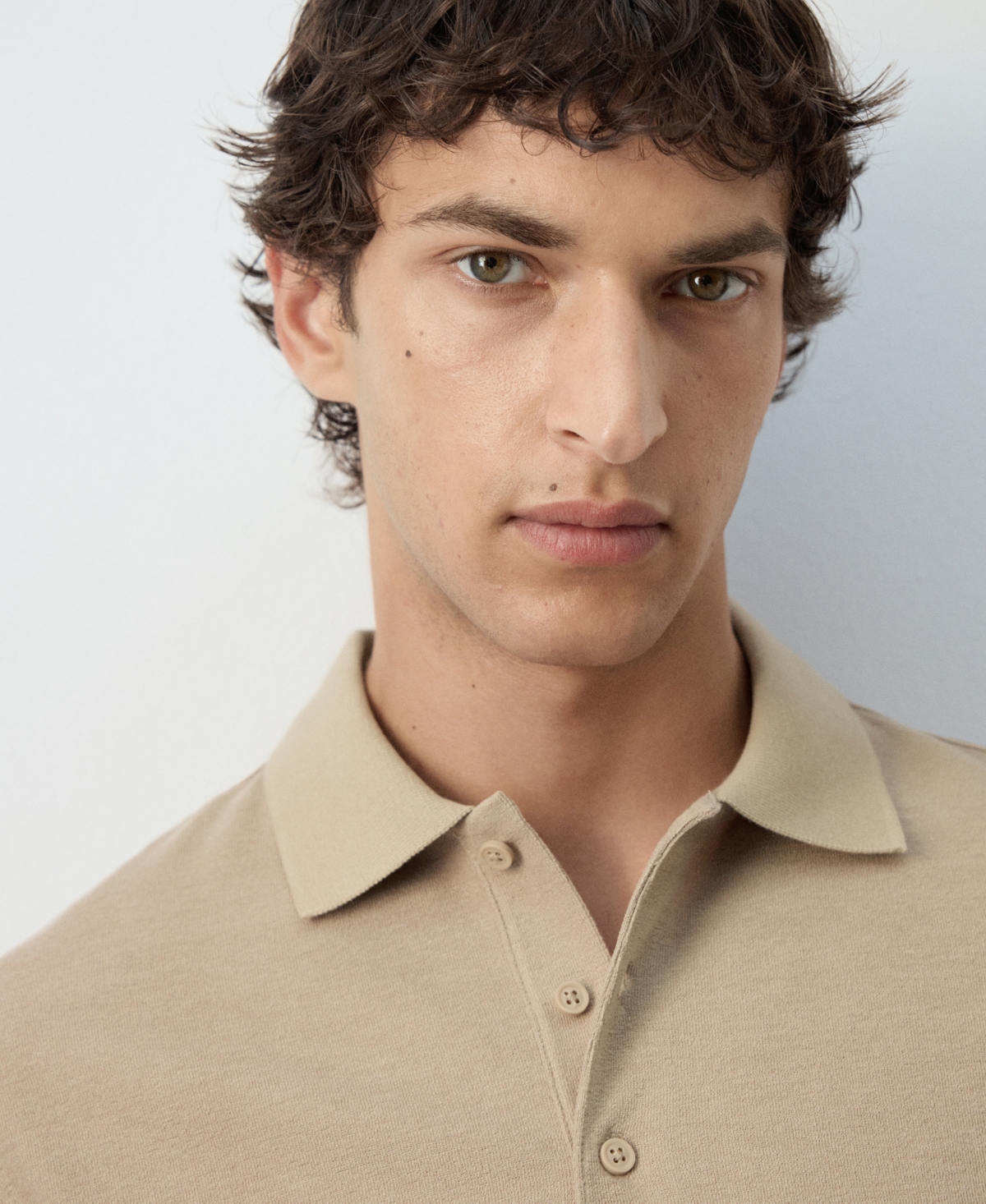 Mango Men's Essentials Slim-Fit Pique Cotton-Blend Polo Shirt