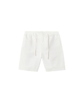 Men's Cotton-Linen Blend Mid-Rise Bermuda 8.54" Inseam Shorts