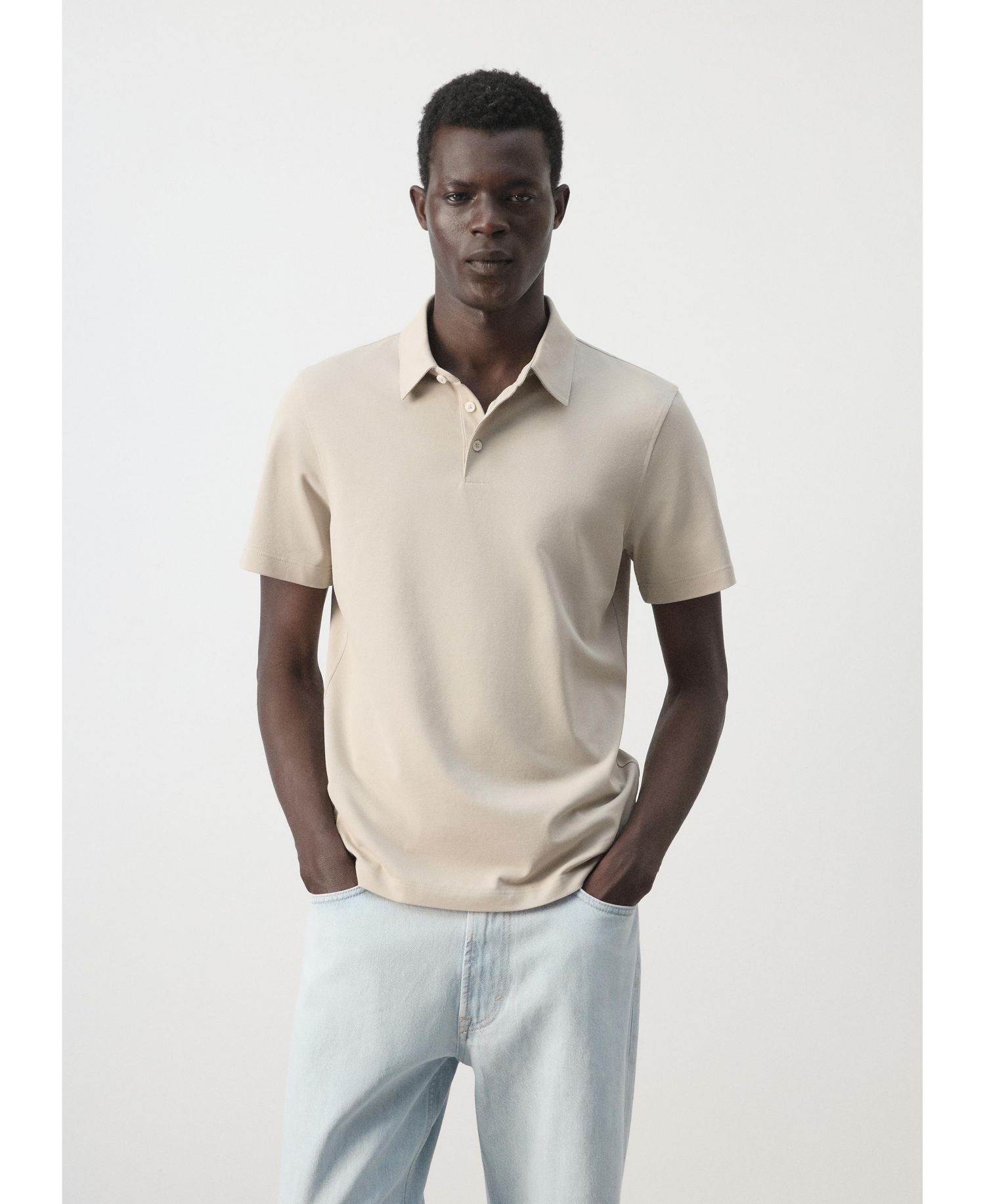Men's Slim-Fit Pique Polo Shirt