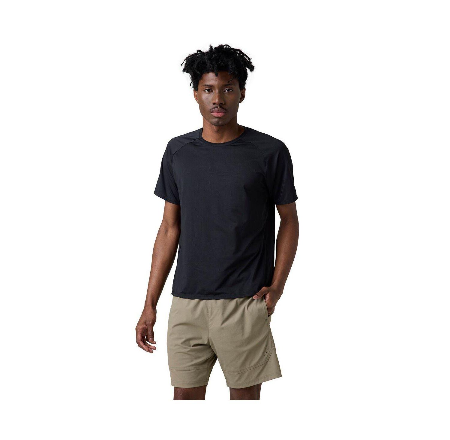 Men's Wasatch Adventure Run Crewneck Drop-Needle Grid Knit T-Shirt