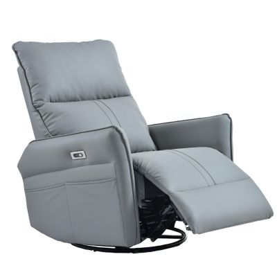 Nursery Rocking Chair 270degree(s) Swivel Recliner for Bedroom, Living Room