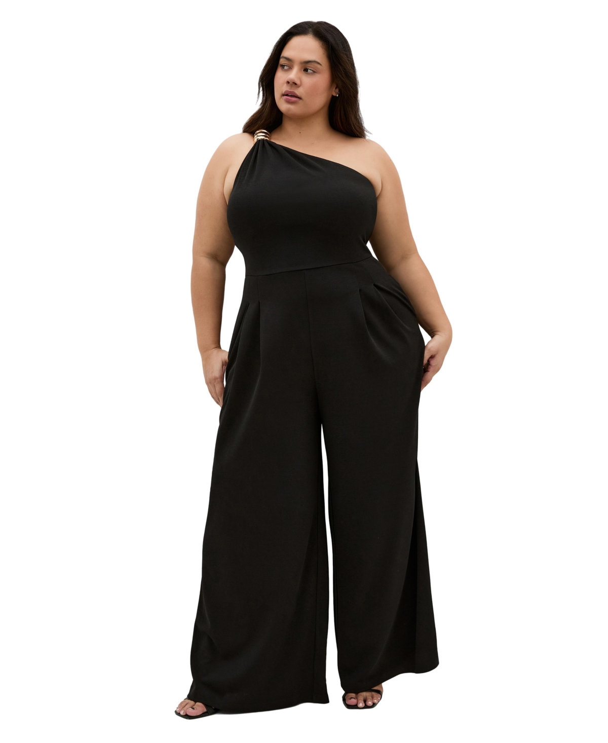 City Chic Women's Amber One Shoulder Jumpsuit