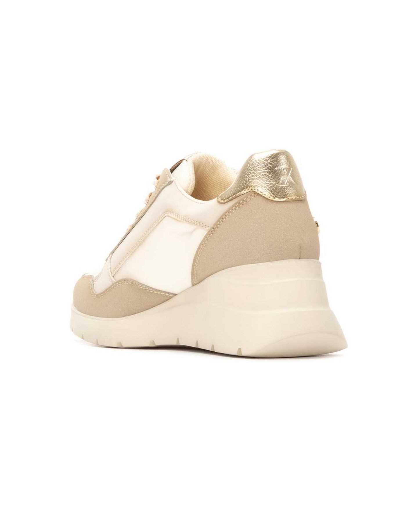 Женские кроссовки XTI Casual Wedge Lace Up, цвет: Бежевый — фото 4
