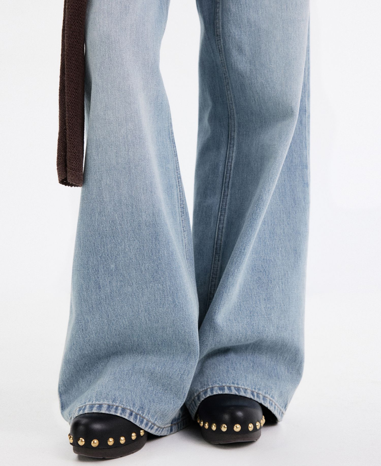 Women's High-Waisted Wide-Leg Frayed-Waistband Jeans