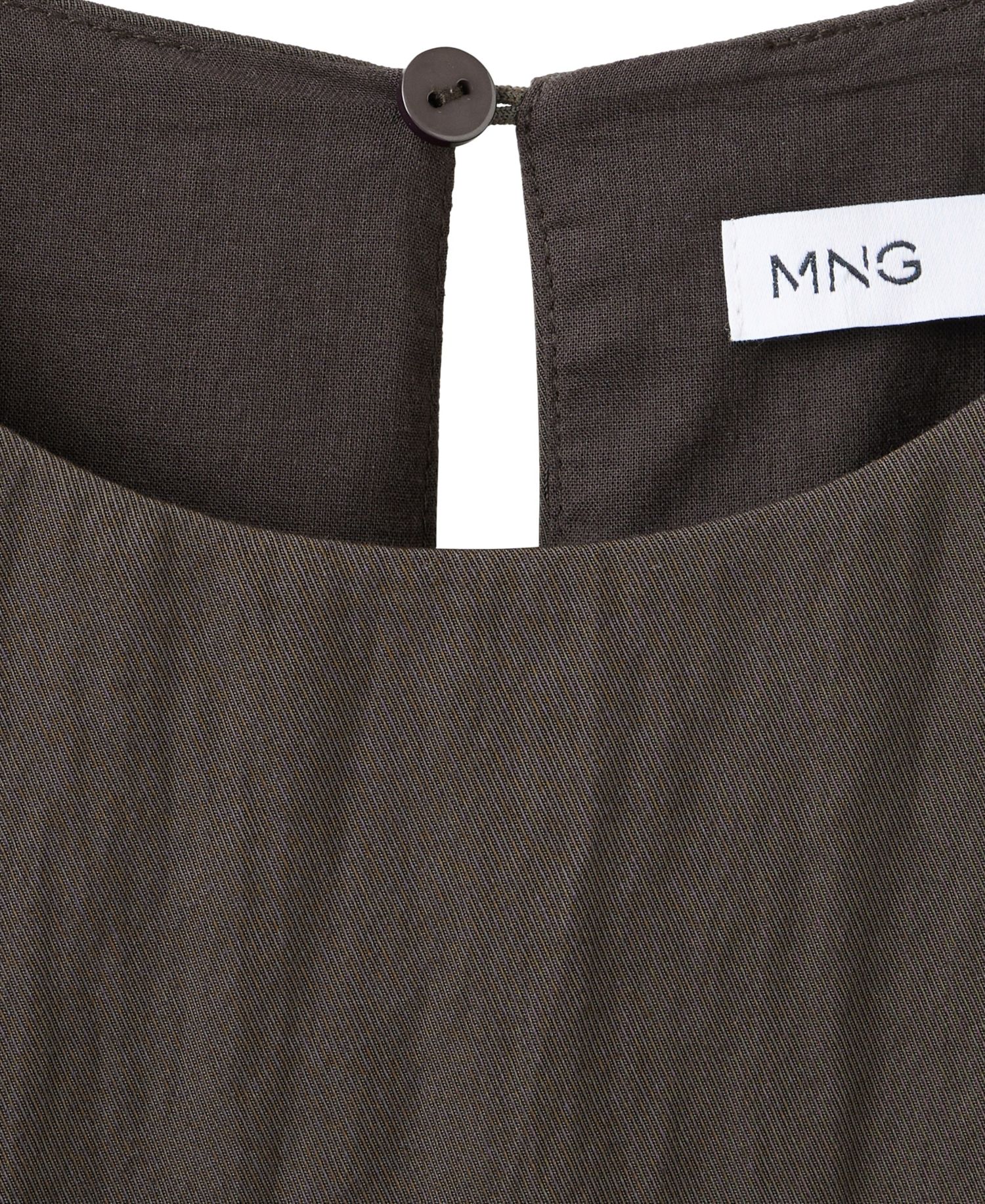 Women's Belted Asymmetric Crewneck Midi Dress