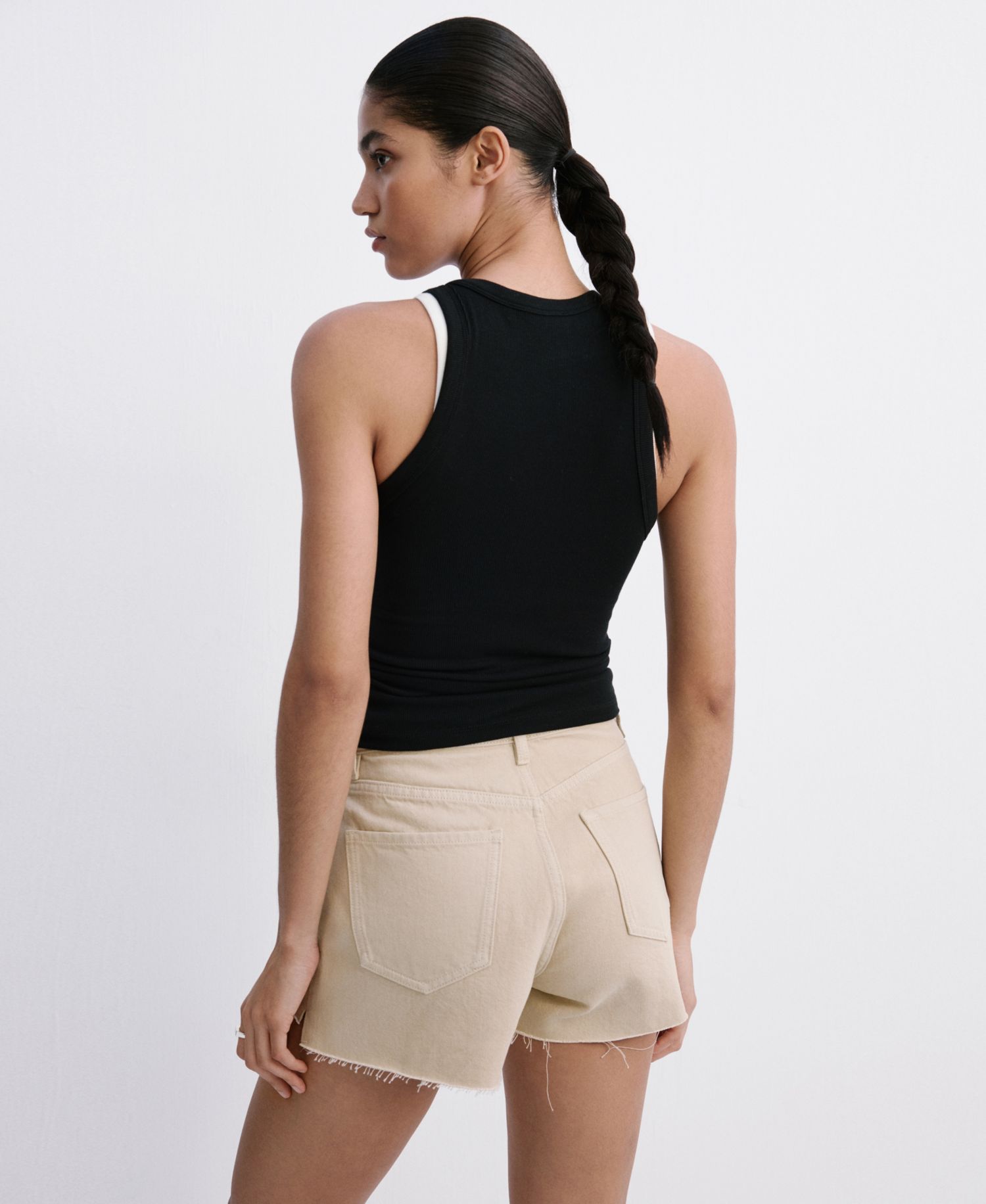Women's High-Waisted Studded Denim Shorts, 2.95" Inseam