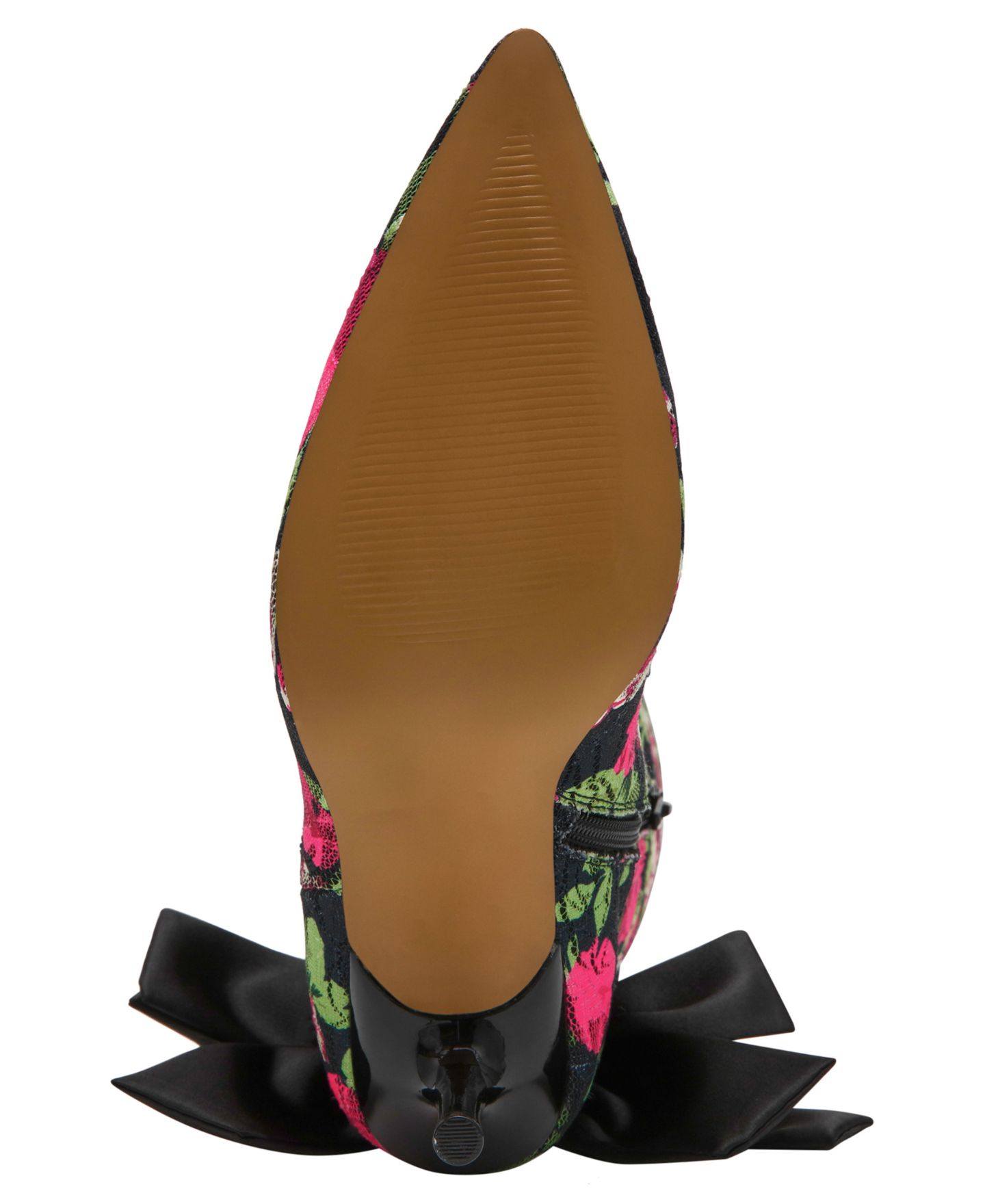 Женские ботинки Betsey Johnson Vespar Knee-High Pointed Toe Stiletto, цвет: Чёрный / Розовый — фото 5