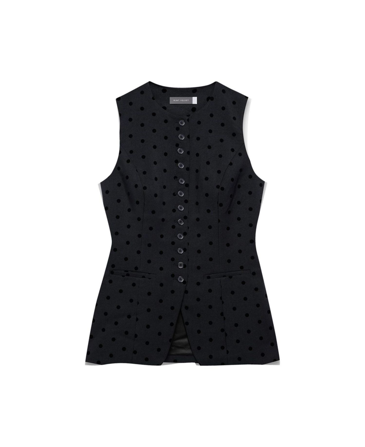 Women's Polka Dot Longline Waistcoat