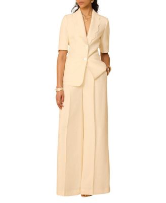 Women's Scallop Short Sleeve Blazer