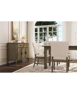 Leucadia Ladderback Side Chair with Upholstered Seat (2 pack), Toasted Java