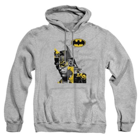 Мужское худи Batman Long Live Graphic Classic-Fit Kangaroo Pocket, цвет: Меланжевый