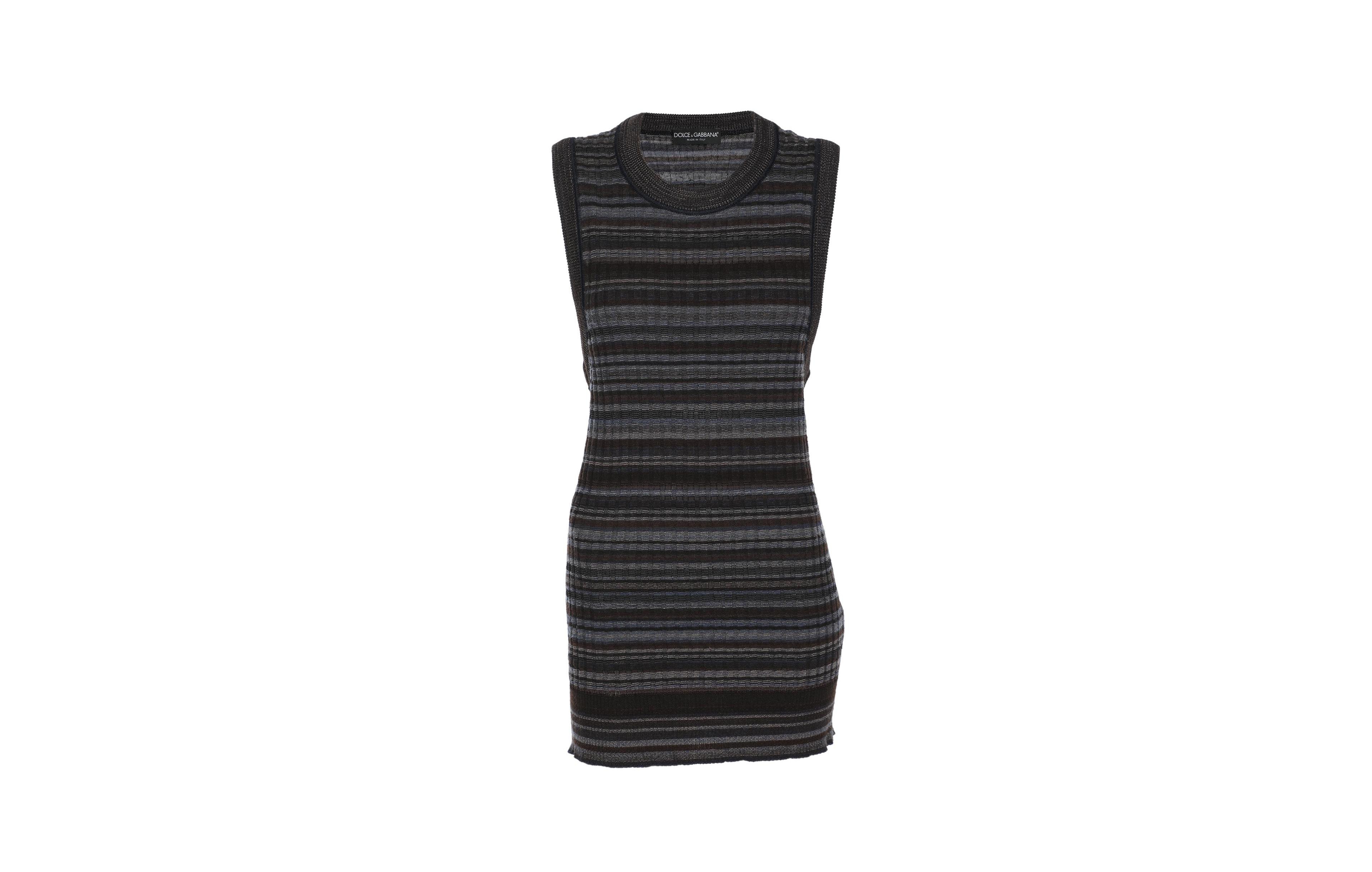 Pre-Owned Dolce & Gabbana Women's Rib-Knit Striped Crewneck Tank
