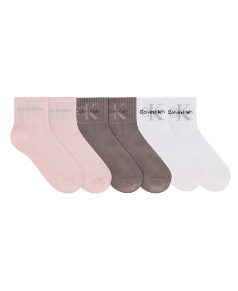 Носки Athletic, низкие, с поддержкой, махра, 6 шт. — Calvin Klein, цвет: Светлый розовый