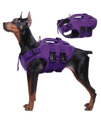 High-Flotation Ripstop Oxford Adjustable Dog Life Vest with Rescue Handle