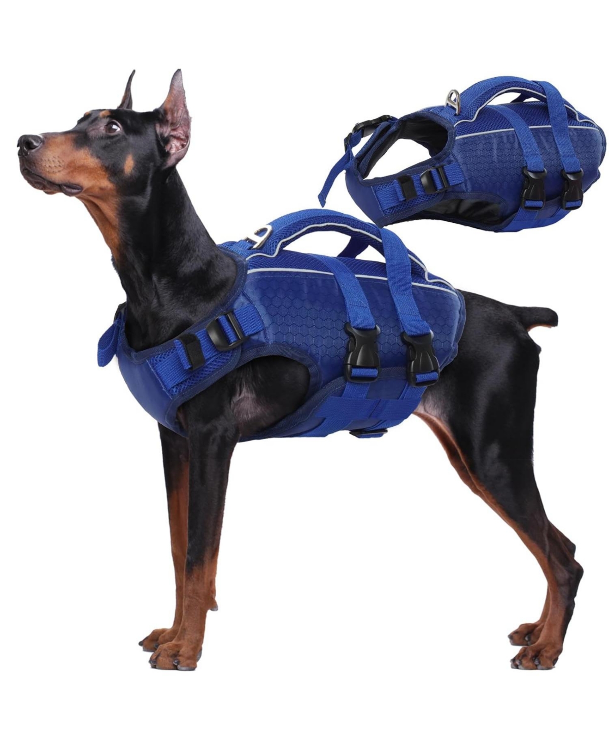 High-Flotation Ripstop Reflective Safety Life Vest for Dogs with Rescue Handle