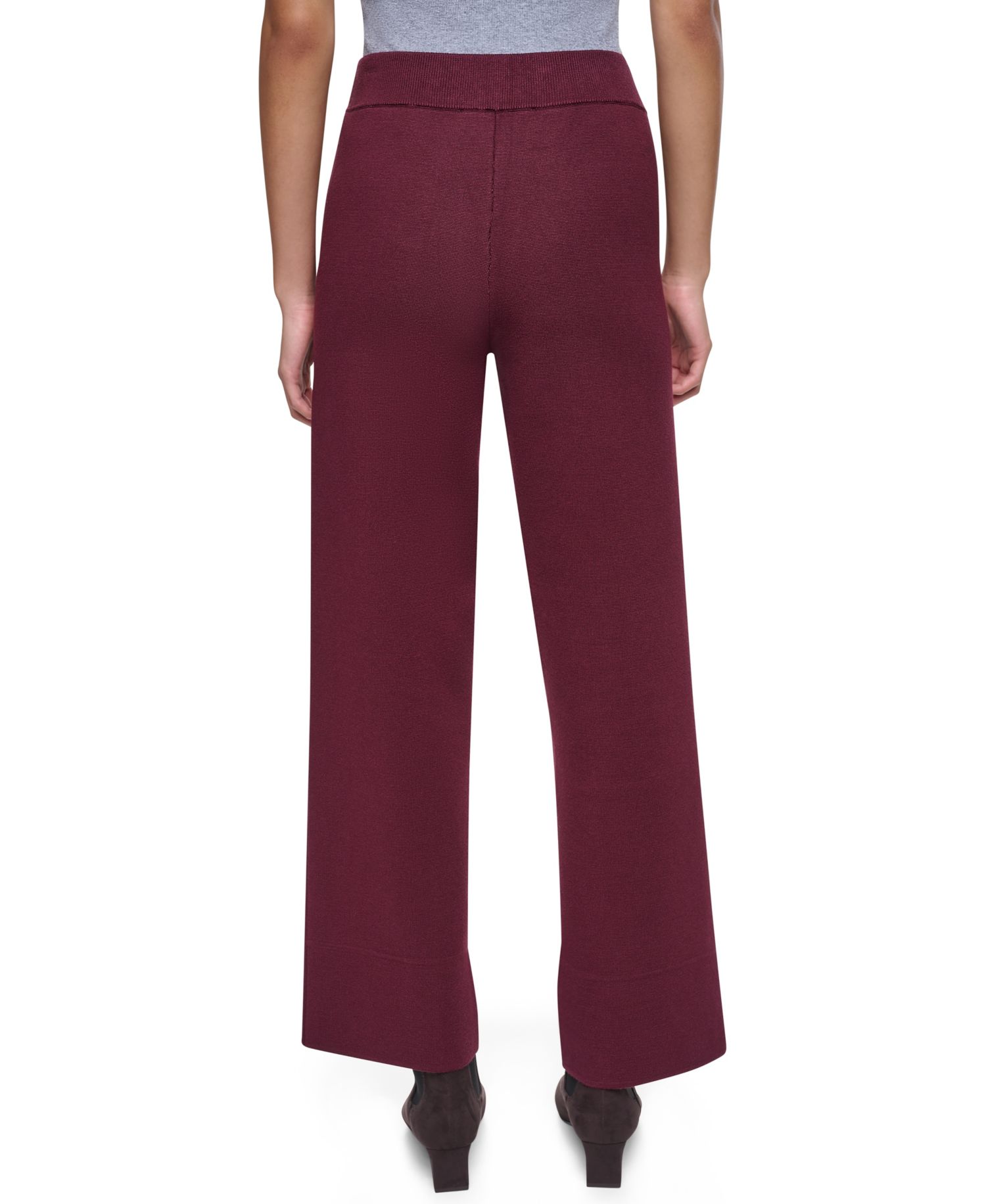 Women's Front Pocket Essentials High-Waisted Wide-Leg Pull-On Pants