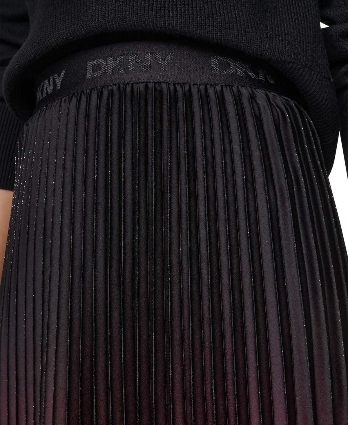 Dkny Women's High-Waisted Pleated Midi Skirt