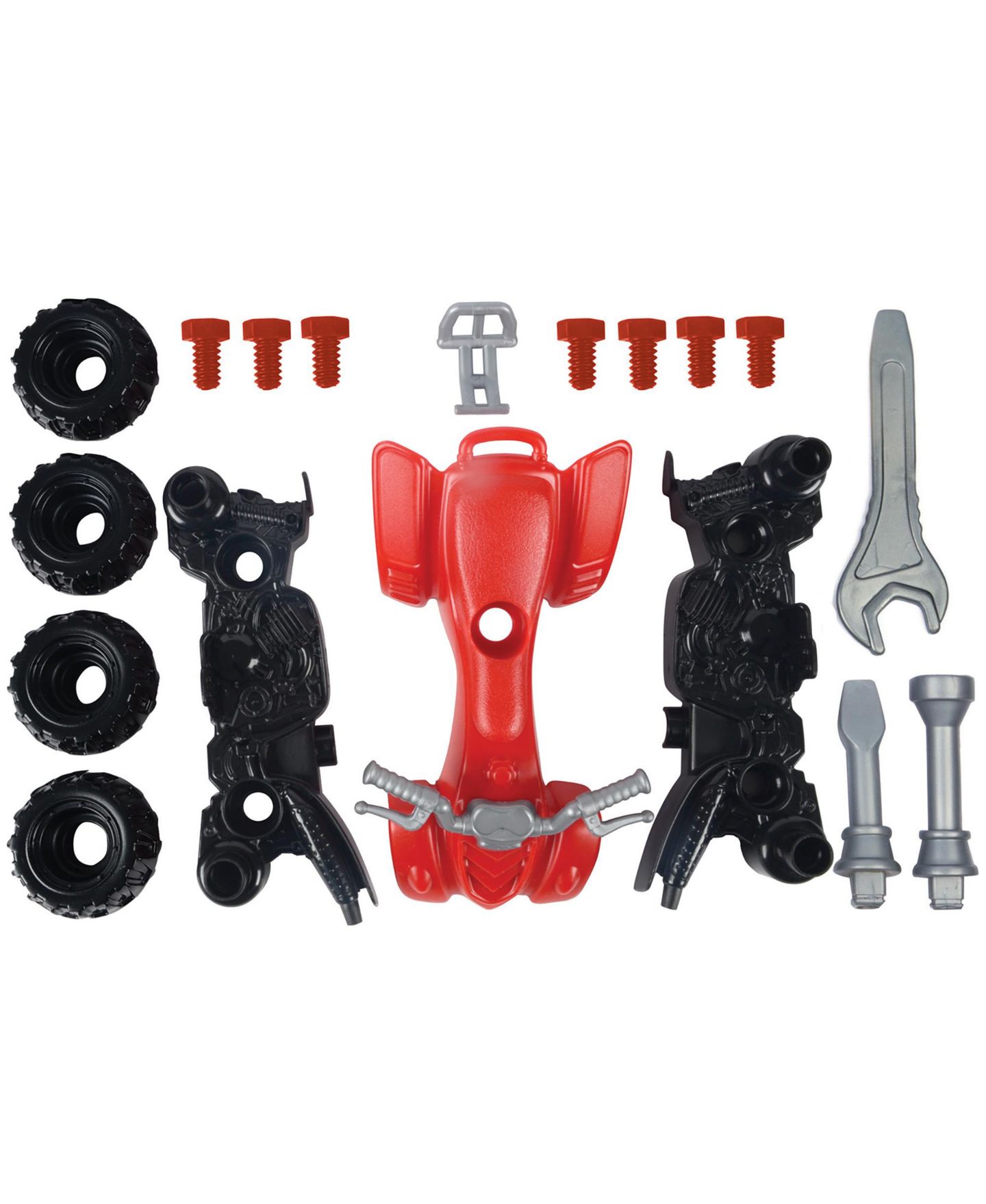 Детский конструктор Red Box Tool Tech Take-Apart ATV and Power Drill 20-Piece Building Set, Ages 3+, цвет: Open Miscellaneous — фото 3