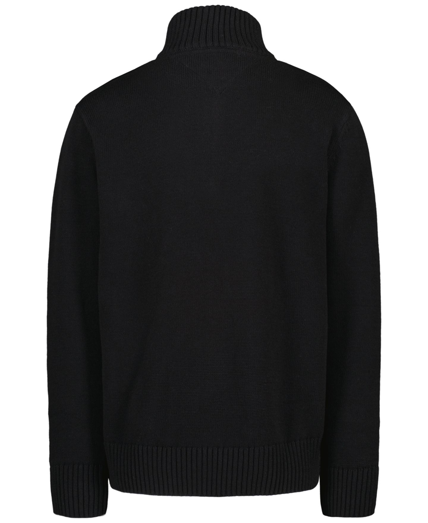 Свитер Tommy Hilfiger Zipneck Cotton Quarter-Zip Sweater для мальчиков, цвет: Чёрный — фото 2