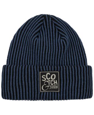 Men's Two-Tone Double Cuff Knit Beanie