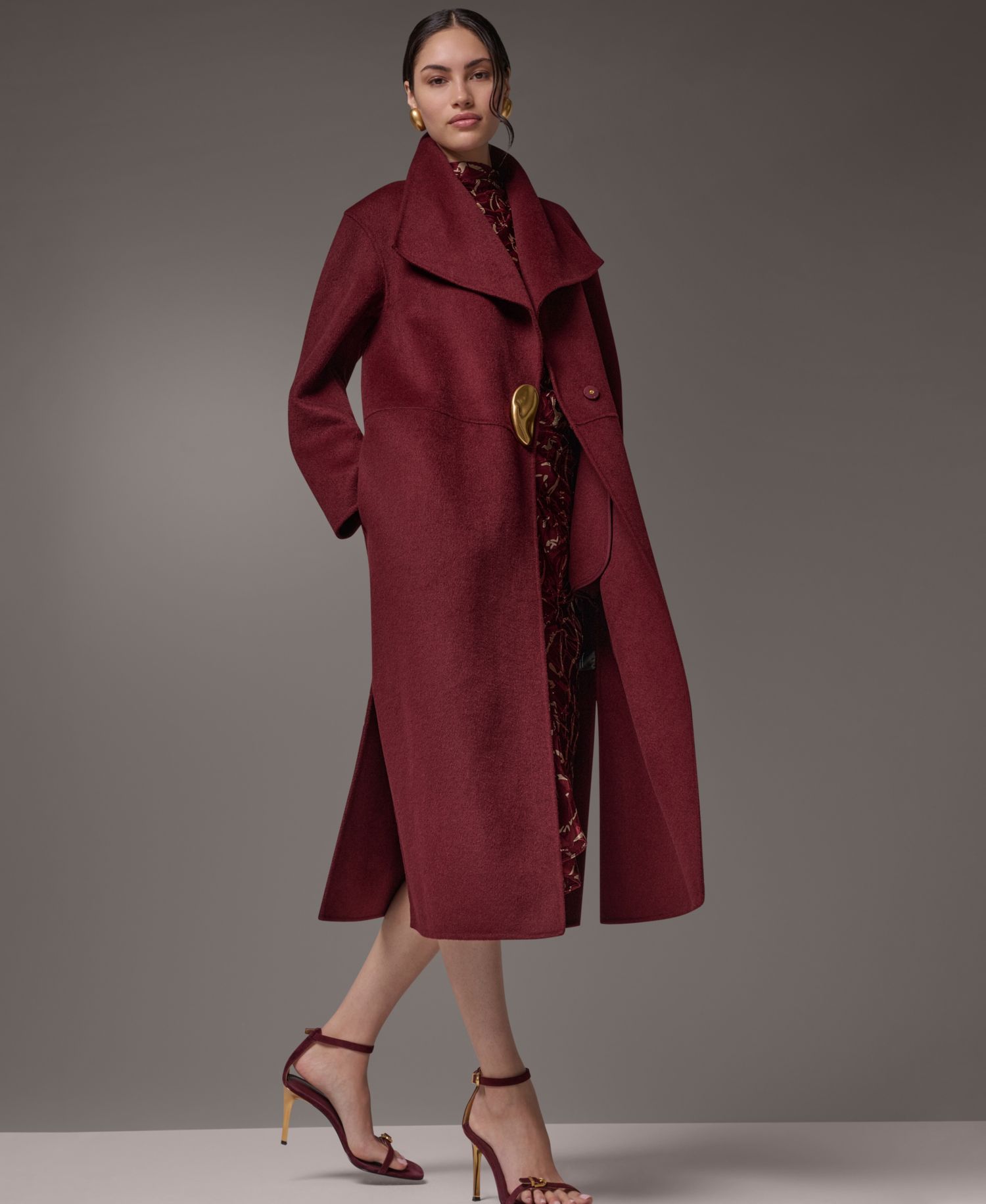 Women's Wool-Blend Oversized Coat