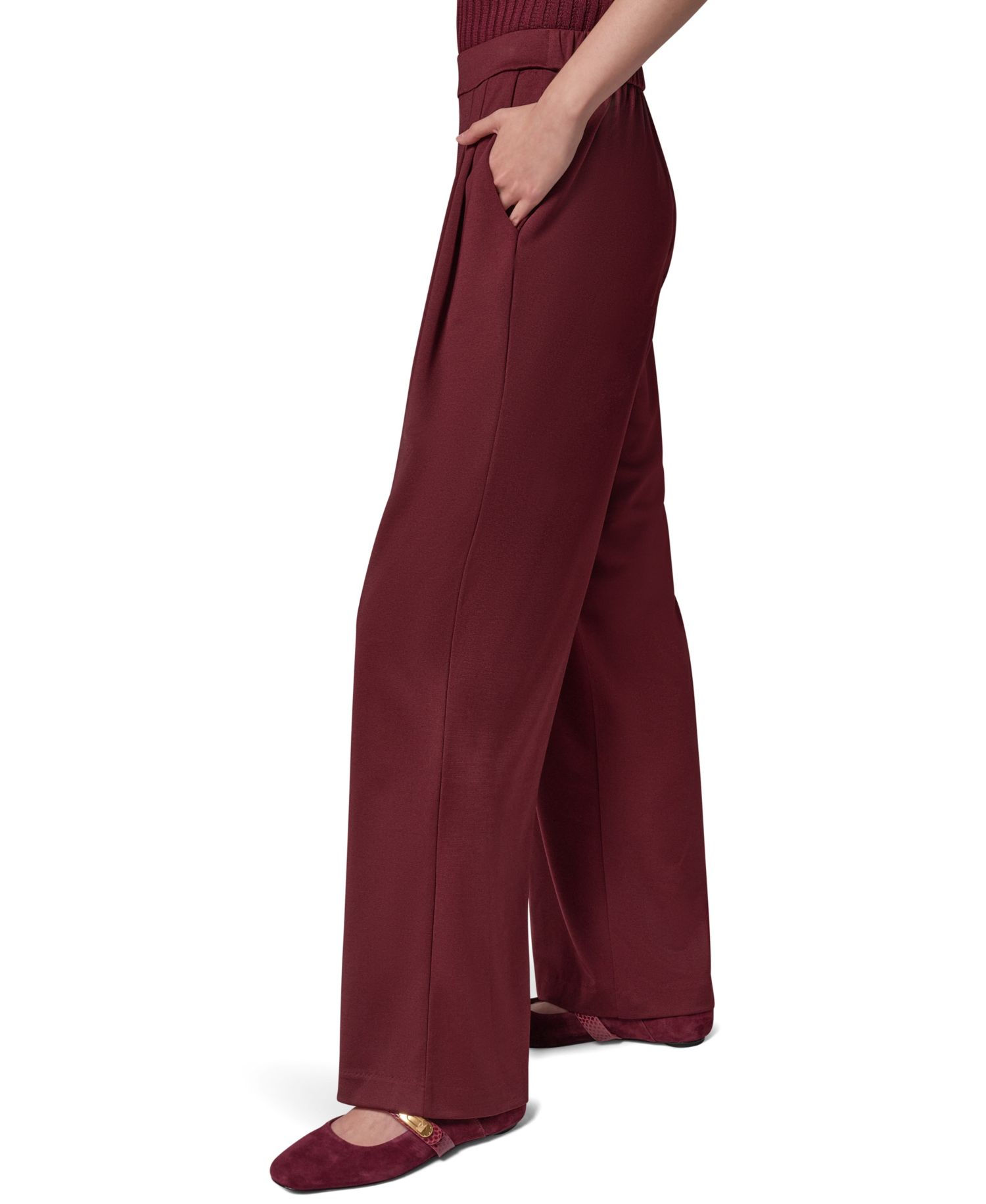 Women's Straight-Leg Pull-On High-Rise Pants