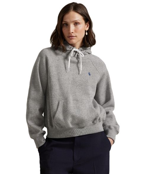 Женское худи Polo Ralph Lauren Shrunken Fit Fleece, цвет: Меланжевый