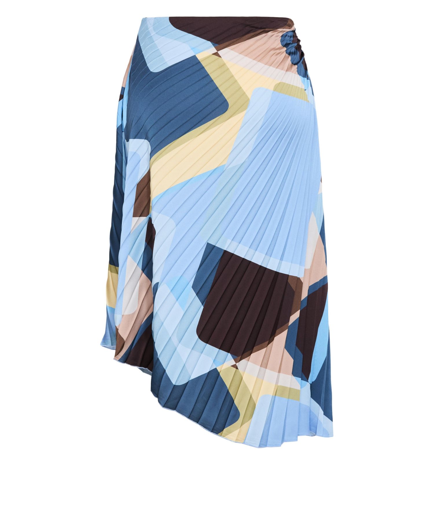Plus Size Amaya Abstract Print Pleat Skirt