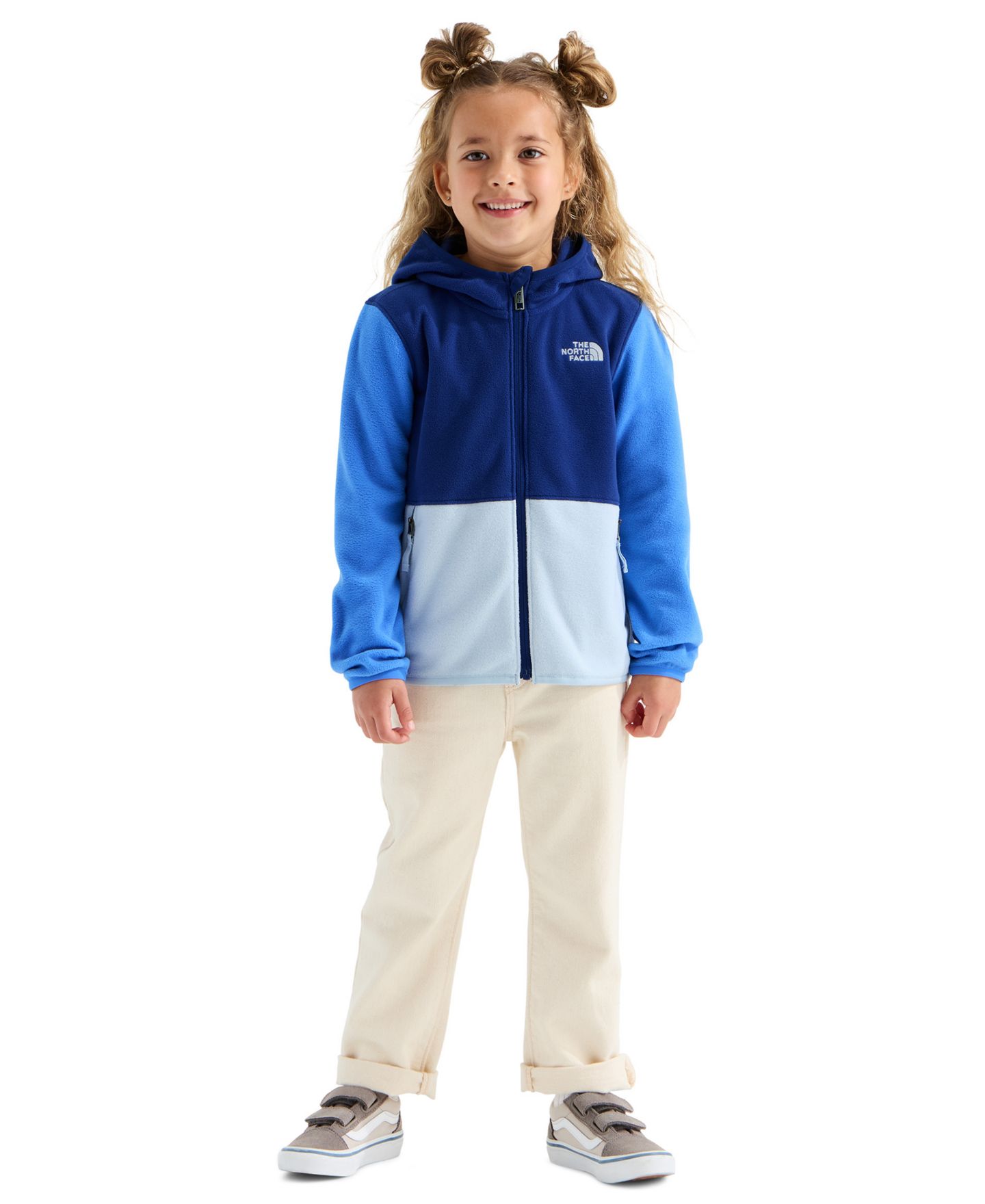 Детское худи The North Face Glacier Full-Zip Fleece, цвет: Синий / Мглистый — фото 4