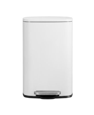 Kitchen Garbage Can, Stainless Steel Trash Can with Soft Close Lid and Foot Pedal, 13.2 Gal