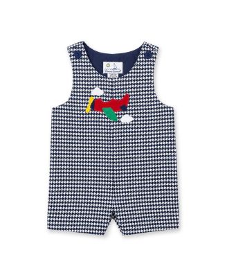Baby Boys' Houndstooth Airplane-Applique Romper